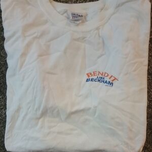 'Bend It Like Beckham' - Vintage 2003 Gildan White Studio Graphic Tee